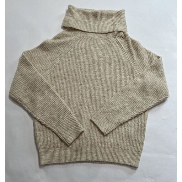 BP Cozy Ribbed Turtleneck Sweater In Beige Oatmeal - Picture 4 of 4